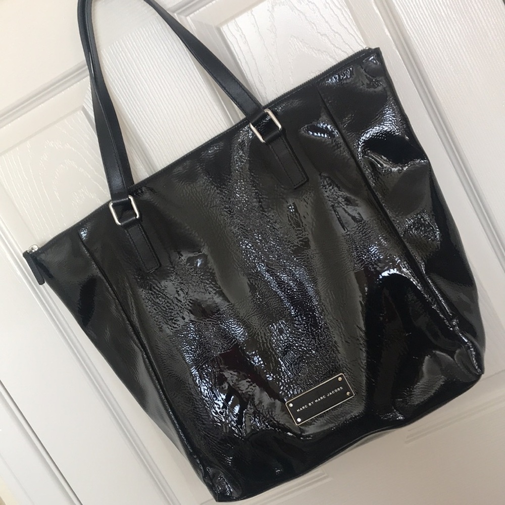 Vintage Marc by Marc Jacobs faux Patent leather tote with leather handles